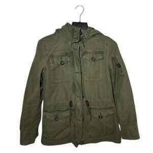 Levi’s Olive Green Utility Hooded Jacket – Size S